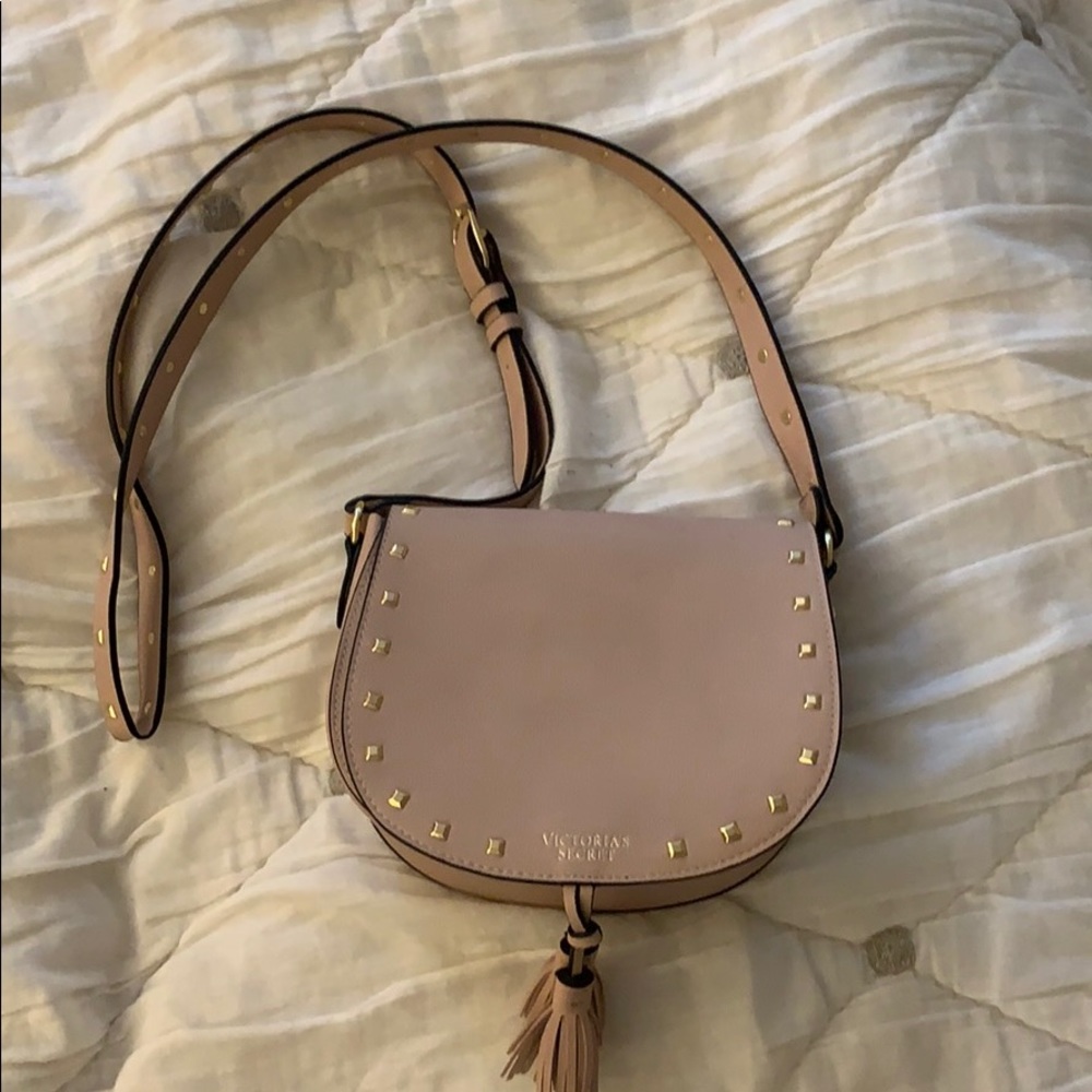 Brand new light pink and gold studded purse